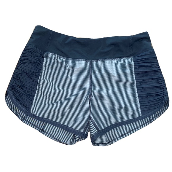 lululemon athletica Pants - LULULEMON Size 4 | Black Striped Shorts Side Zip Pockets